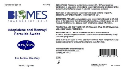 Package Label (Adapalene And Benzoyl Peroxide Swab Label)